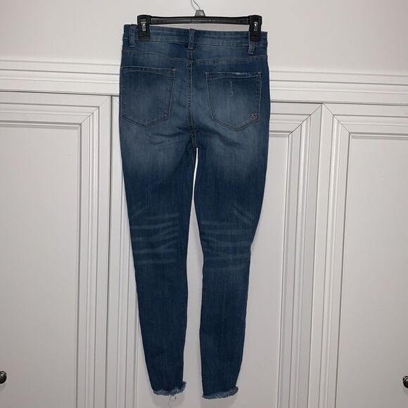 Indigo Rein Destructed Skinny Jeans Size 5 Juniors - Picture 4 of 11